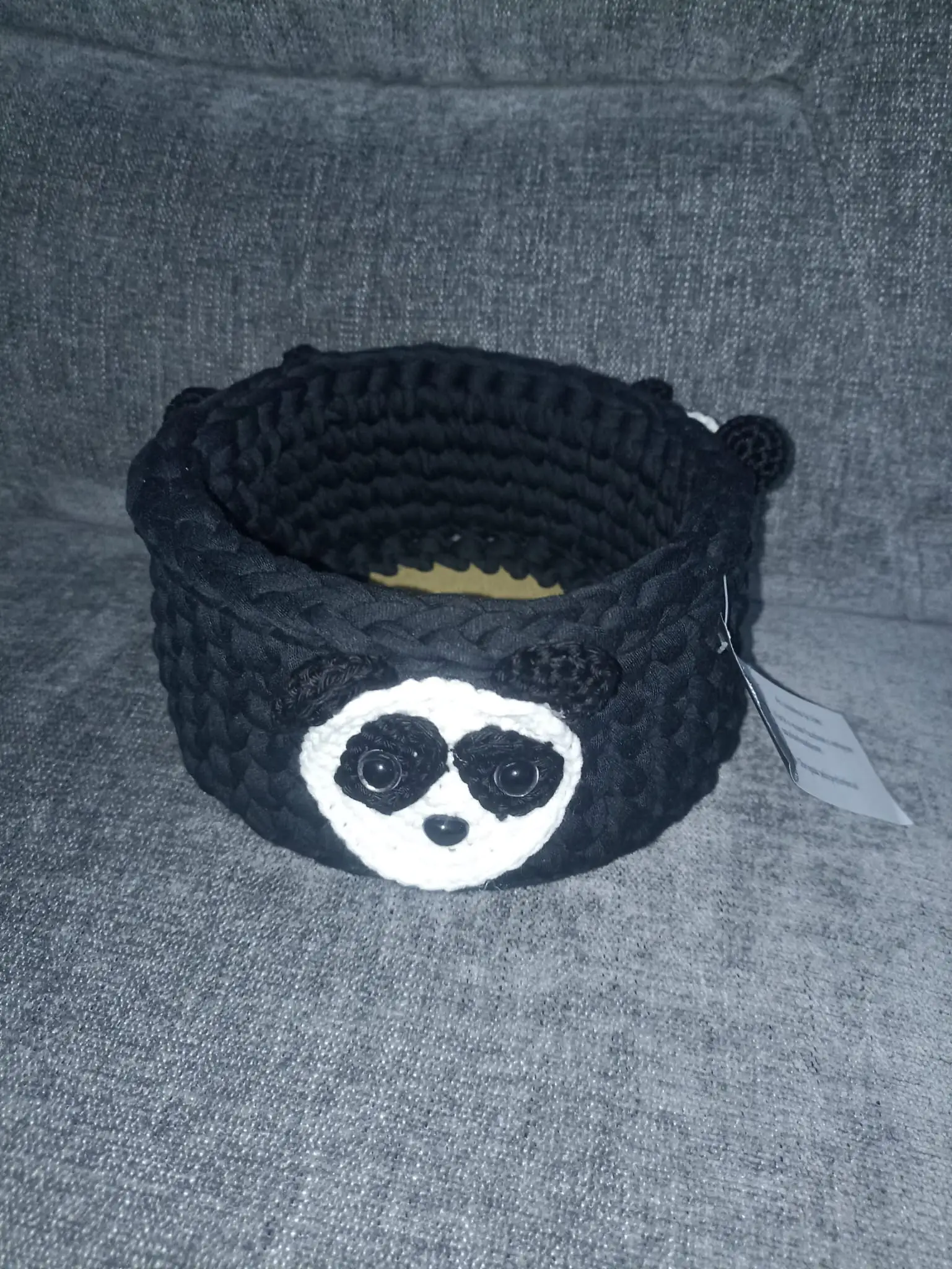 Cesto panda preto e branco – Para a casa