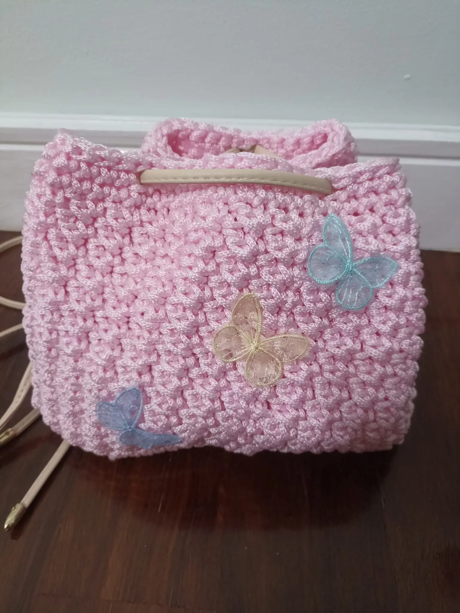 Mala saco rosa com borboletas – Malas e carteiras