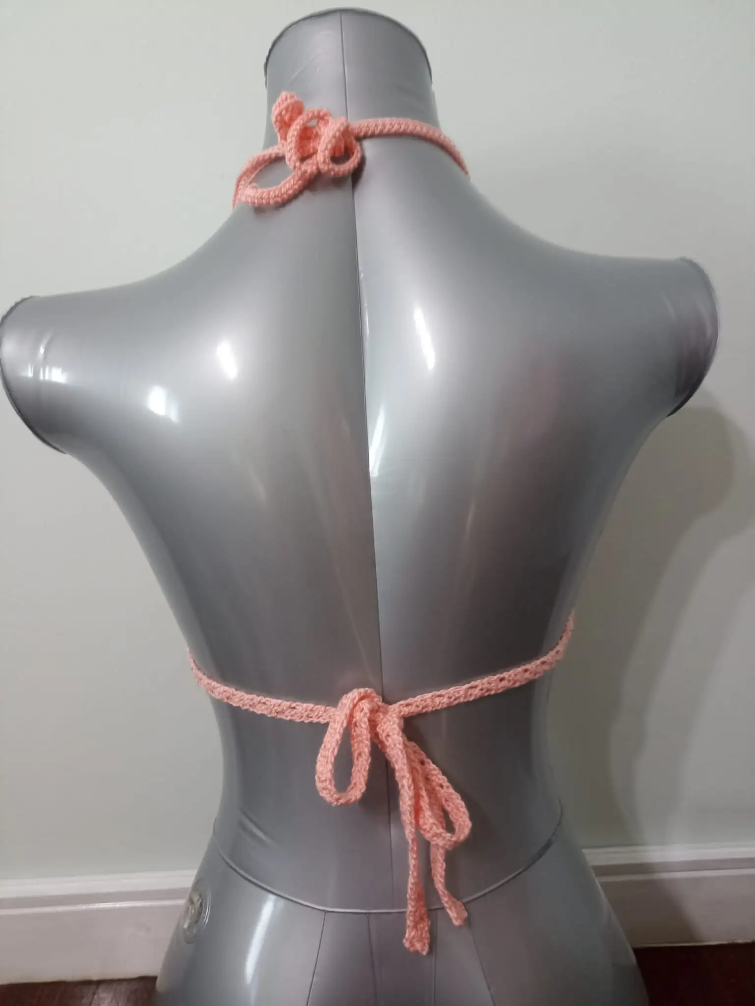 Foto 4 de 5: Top de croché cor de pêssego